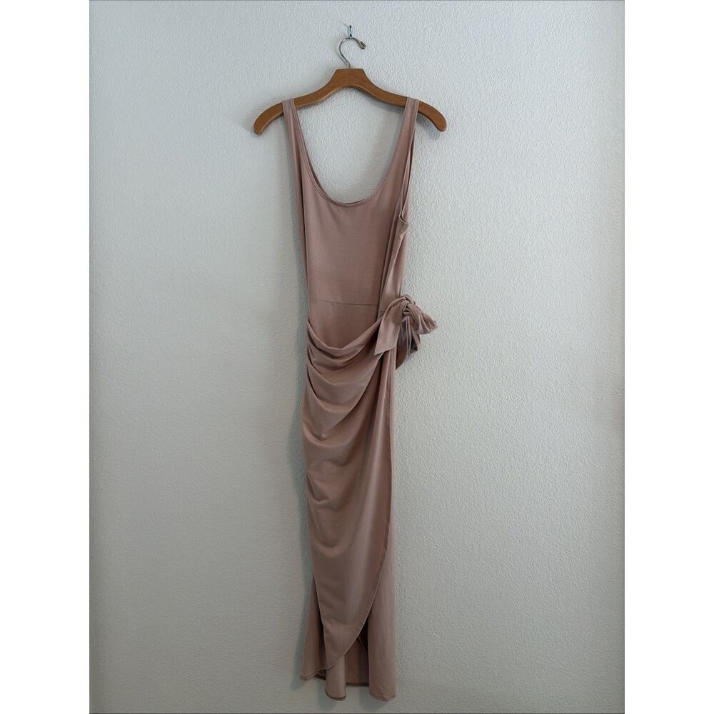 NEW Reformation Jeans Women's XL Pink Knit Wrap Kaila Hi Low Hem Dress Ballet - Picture 3 of 8